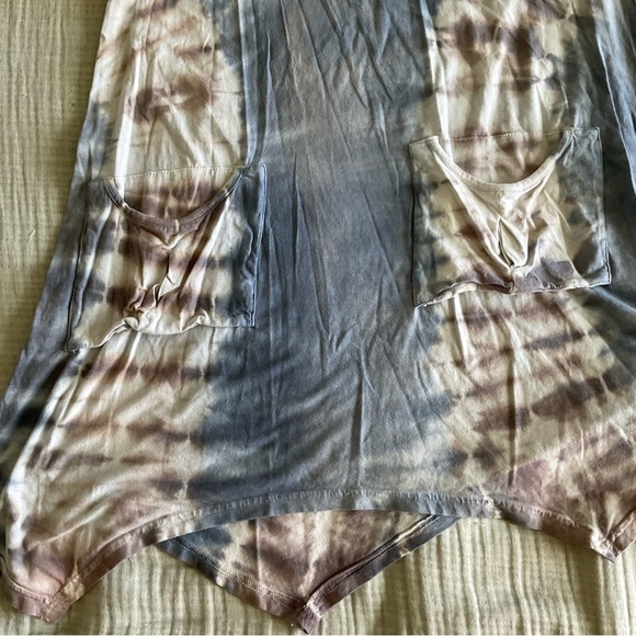 Vintage Blue and Grey Tie Die Dress - Picture 2 of 5
